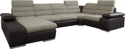 Produktbild von Wohnlandschaft mit Schlaffunktion - Ecke Links - Beige & Braun - BOILEAU