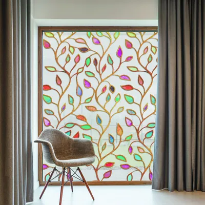 Sichtschutzfolie mit Blättermotiv, Modell 037-039 – Decords, Produktansicht 1