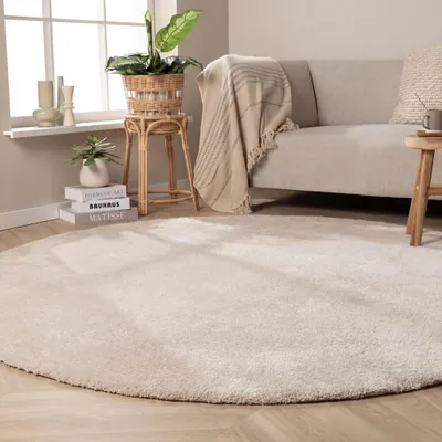 Image de Volero - Tapis rond lavable - Clean Beige - Ø 120cm
