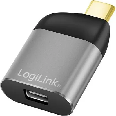 Produktbild von LogiLink CUA0205, USB Type-C, Mini DisplayPort, Schwarz, Grau