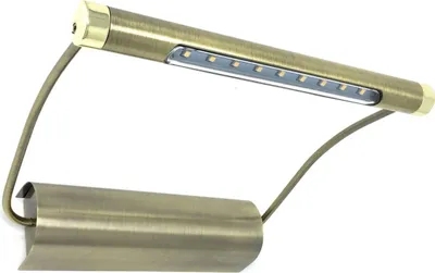 Produktbild von LED Design Bilderleuchte Messing-Farbe Batteriebetrieb - kabellose Wandleuchte