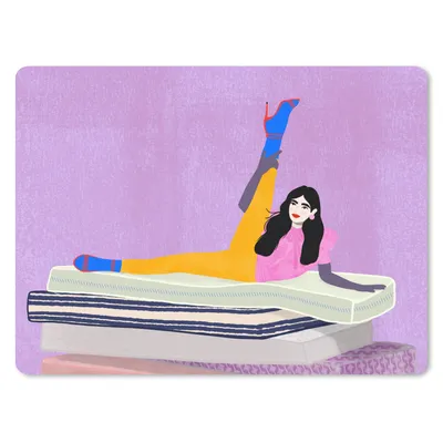 Produktbild von MuchoWow® Mauspad Mousepad Frau - Vintage - Pastell 23x19 cm - Mousepads - Maus Mat - Pad - Mausunterlage - Schreibtischunterlage - Mauspad