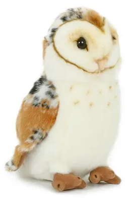 Produktbild von Plüschtier Schleiereule 20 cm, Eulen Uhu Stofftiere Kuscheltiere Vogel Vögel Greifvögel