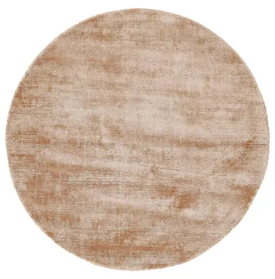 Produktbild von Viskoseteppich Rund AVA Beige Ø 120 cm | Moderner Teppich für Wohn- und Schlafzimmer