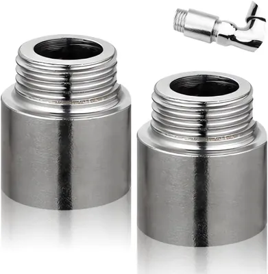 Immagine prodotto di Prolunga per rubinetto da 3-4 pollici x 25 mm - 3-4 filettatura interna x 3-4 filettatura esterna - Prolunga filettata DN20 - Raccordo di prolunga in acciaio inossidabile da 25 mm