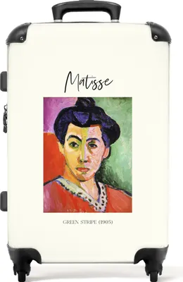 Produktbild von NoBoringSuitcases.com® Großer Koffer - Kunst - Matisse - Mann - Alte Meister - Vintage - Kombinationsschloss TSA - Hartschalen Trolley 4 Rollen - 72 liter - Reisekoffer - 66 cmKoffer Mittelgroß 67x43x25 cm, 72L,