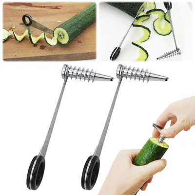 Spiralschneider 2er-Set Edelstahl für Kartoffeln, Gurken, Karotten