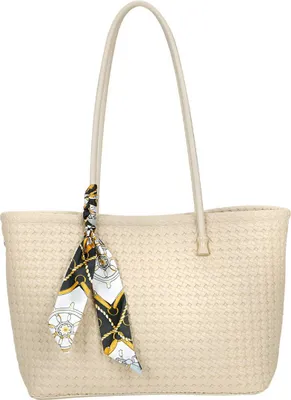 Produktbild von Gallantry, Handtasche für Damen mit geflochtenem Muster und Schal, Beige