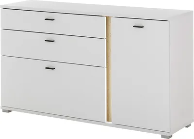 Produktbild von Sideboard 150 cm breit weiß mit Eiche LOVENO-61