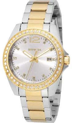 Produktbild von Invicta Angel 49848 Damenuhr - Quarzwerk - Edelstahl mit silbernem Zifferblatt - 38 mm