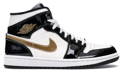 Obrázok produktu pre Air Jordan 1 Mid SE "Patent Black White Gold" Black/Gold, veľkosť: 50.5