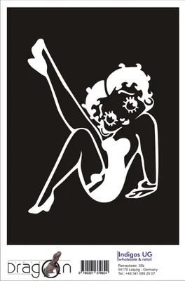 Produktbild von Aufkleber / Autoaufkleber - JDM / Die cut / Auto / OEM - Betty Boob sitzend - 120x90 mm rot - Heckscheibe / Heckscheibenaufkleber