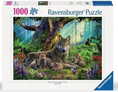 Immagine prodotto di Puzzle Ravensburger Lupi nella foresta 1000 pezzi