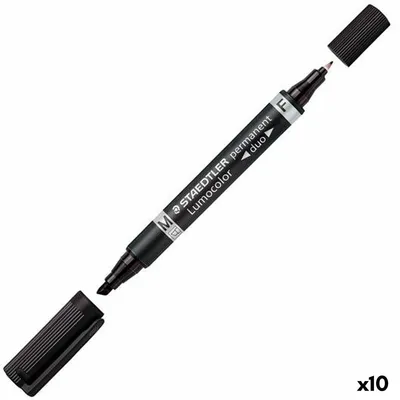 Zdjęcie produktu dla STAEDTLER Zweispitzmarker Lumocolor perm schwarz 10 Stück