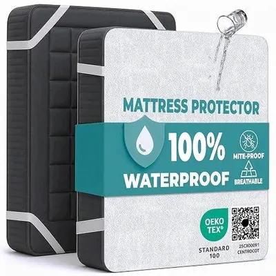 Zdjęcie produktu dla Ochraniacz na materac 160X200 bawełniany wodoodporny oddychający
