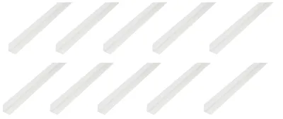 Produktbild von Alberts 10 x Winkelprofil, PVC, weiß, 30 x 30 x 2 mm, Länge 1 m