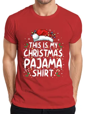 Obrázok produktu pre Toto je moje vianočné pyžamové tričko Fairy Lights - Christmas Xmas Pánske tričko, červené, 3XL