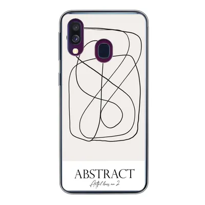 Produktbild von MuchoWow® Handyhülle Schutzhülle Hülle für Samsung Galaxy A40 Kunst - Linienkunst - Abstrakt Silikon Softcase Handy Hülle - Handy-Tasche