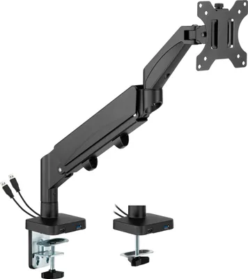 Produktbild von Monitorhalterung gasfeder - monitorarm - usb 3.0 und typ c - drehbar neigbar drehbar