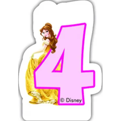 Zdjęcie produktu dla Numerowane świeczki urodzinowe Disney Princesses nr 4