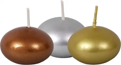 Produktbild von Schwimmende Metallkerzen, Durchmesser 4 cm, 3 Stück