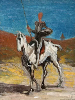 Produktbild von Honoré Daumier Kunstdruck Bild - Don Quichotte Und Sancho Pansa, 1868 (80 x 60 cm)