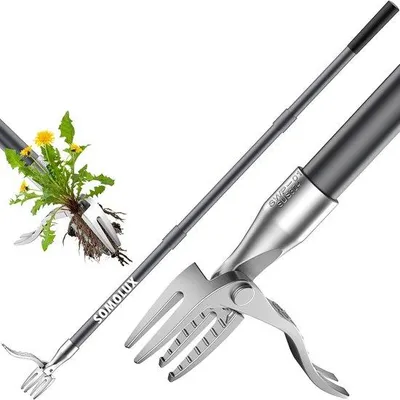 Produktbild von Famanu Unkrautstecher 132 cm mit Metall-Langgriff - Edelstahlkrallen