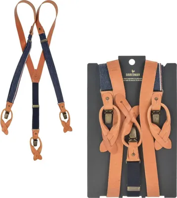 Produktbild von Sir Redman Hosenträger Herren 25mm Candiani Denim mit Leder