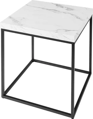 Zdjęcie produktu dla Stolik pomocniczy 45 cm, marmurowy, nowoczesny, do salonu – KUP TERAZ