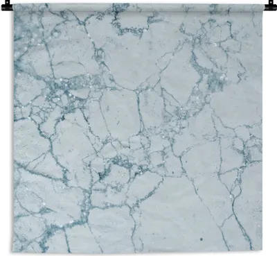 Produktbild von MuchoWow® Wandteppich Wandbehang Marmor - Blau - Muster 150x150 cm Tapisserie Dekoration Wandtuch - Wohnaccessoires - Modernes