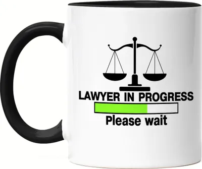 Produktbild von Lawyer In Progress Please Wait Tasse Schwarz Student Lernen Lawyer Bücher Anwalt Uni Abschluss Gericht Jura