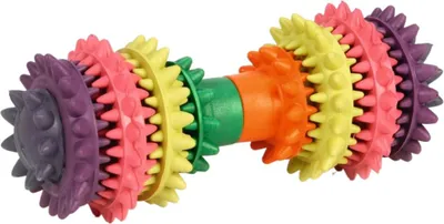 Zdjęcie produktu dla Beeztees hantel do pielęgnacji zębów - zabawka dla psa - guma - 14x6x6 cm