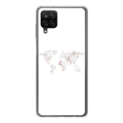 Produktbild von MuchoWow® Handyhülle Schutzhülle Hülle für Samsung Galaxy A12 Weltkarte - Marmor - Karte Silikon Softcase Handy Hülle - Bild