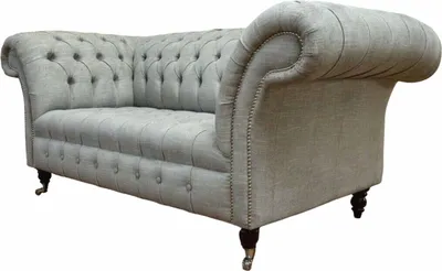 Zdjęcie produktu dla Dwuosobowa sofa Chesterfield tapicerowana sofa tekstylna kanapy tkanina luksusowa