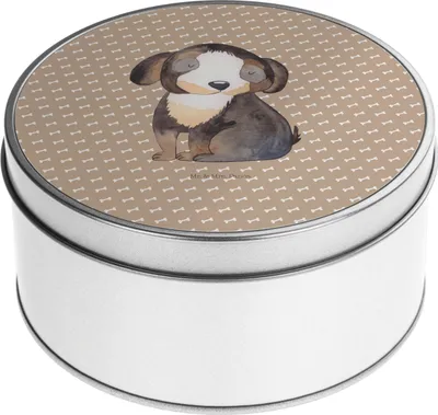 Produktbild von Mr. & Mrs. Panda Blechbüchse Hund Entspannen - Hundeglück - Geschenk, Vorratsdosen, keksdosen, Vorratsdose, Liebe, Niedlich, metalldosen, Metallbox, Süß, Keksdose