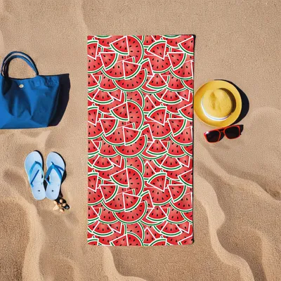 Immagine prodotto di Mijolnir, Karpuz Baskil - Rosso, telo mare, rosso, 60% COTONE / 40% POLIESTERE, 75 x 150 cm