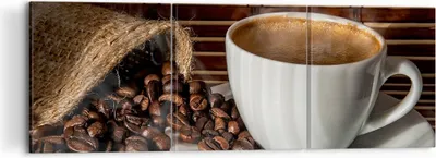Produktbild von Bild auf Leinwand - Leinwandbild - Aroma Kaffee Getreide - 120x40cm - Wand Bild - Wanddeko - Leinwanddruck - Bilder - Kunstdruck - Wanddekoration - Leinwand bilder - Wandkunst - CA120x40-2382
