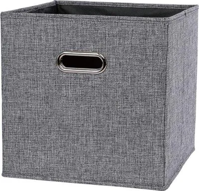 Immagine prodotto di Piccoli contenitori in tessuto nero da 30 cm
