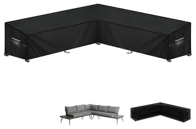 Productafbeelding van Tuinmeubelbeschermer, hoekbank, beschermhoes, 295x295x100x90/65 cm, waterdicht, 420D Oxford