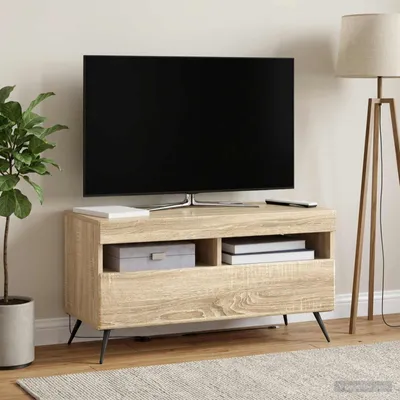 Image de Meuble TV exclusif en bois imitation chêne Sonoma