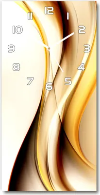 Produktbild von Wanduhr aus Glas – 30x60 cm - Glasbild - Glasuhr - Gehärtetes Glas -Wellenabstraktion