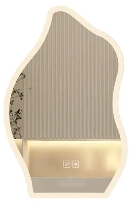Obrázok produktu pre AIORBER LED zrkadlo do kúpeľne, nepravidelného tvaru, s dotykovým ovládaním, proti zahmlievaniu, 3 farby svetla, stmívateľné, nástenné, dizajnové, asymetrické, kúpeľňové zrkadlo, 40x60 cm, strieborné.
LED zrkadlo do kúpeľne, nepravidelného tvaru, s dotykovým ovládaním, proti zahmlievaniu, 3 farby svetla, stmívateľné, nástenné, dizajnové, asymetrické, kúpeľňové zrkadlo, 40x60 cm, strieborné