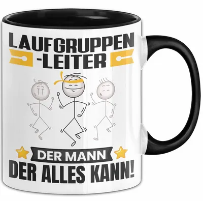 Produktbild von Laufgruppenleiter Tasse Geschenk für Laufgruppenleiter Der Mann Der Alles Kann Geschenkidee zum Geburtstag (Schwarz)