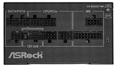 Obrázok produktu pre Asrock Phantom Gaming PG-750G, 750 W, Nadprúd, Prepätie, Prehriatie, Preťaženie, Skrat, Pod napätím, 20+4 pin ATX, 60 cm, 100,450 mm, 67,5 cm