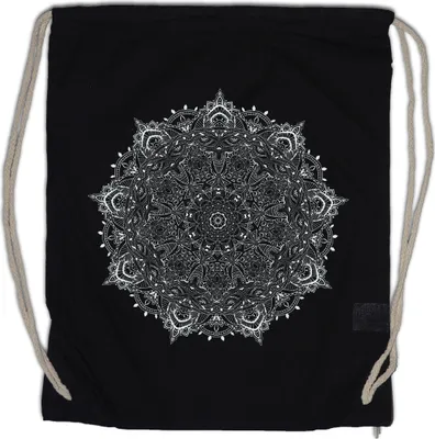 Image de Urban Backwoods Mandala I, sac de gym, couleur : noir