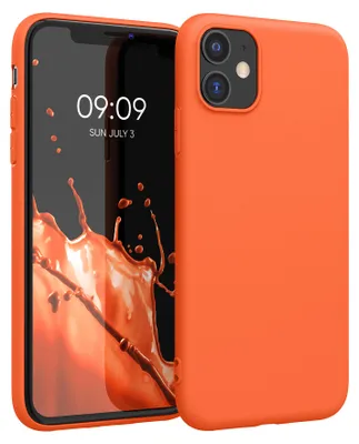 Produktbild von kwmobile Handyhülle für Apple iPhone 11 Hülle - TPU Case - Kabelloses Laden - Schutzhülle Cover in Neon Orange