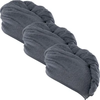 Produktbild von Erwin Müller Turban 3er-Pack anthrazit 28x70 cm