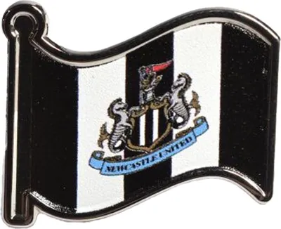 Image de Newcastle United FC - Insigne de drapeau, émail BS6252 (taille unique) (Noir/Blanc)
