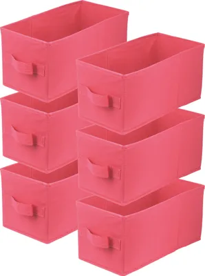 Produktbild von Lavita Storage Box | faltbare Aufbewahrung Boxen 15 x 31 x 15 cm | Schubladen-Organizer Box| Ordnungssysteme für Kleidung | Kleideraufbewahrung & Organisation | dunkelpink | 6 stück