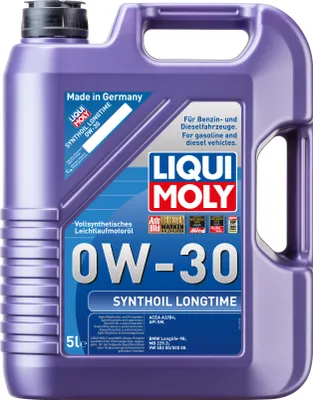 Produktbild von LIQUI MOLY Synthoil Longtime für 0W-30 5 Liter Motoröl Motorenöl Synthetisch Longlife-98 229.3 502 00 505 00 Öl